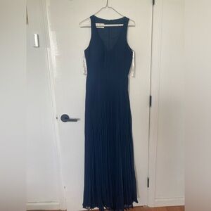 Azazie Lindsay bridesmaid dress, navy